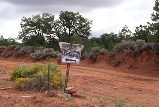 Dirt road naar Navajo NM